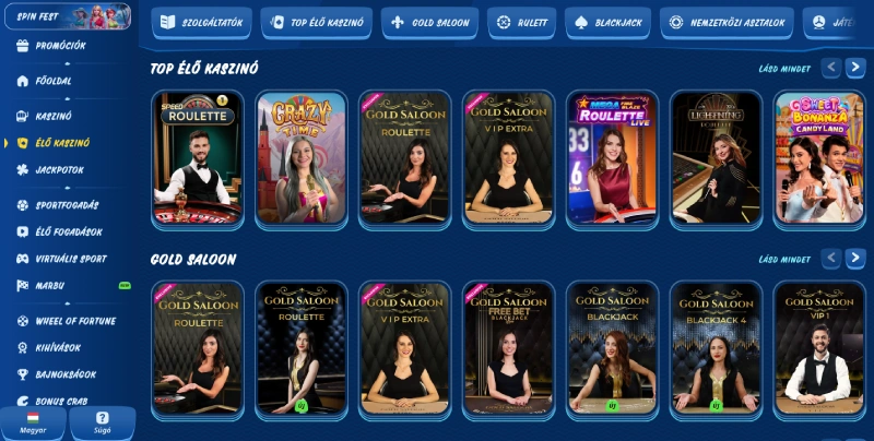 SGcasino élő kaszinó